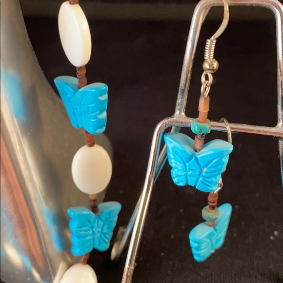 Santa Domingo butterfly Necklace and earrings - Picture 2 of 5